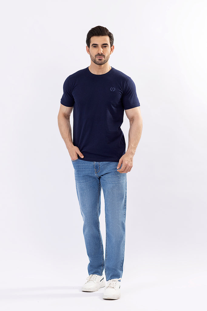Navy Round Neck Shirt