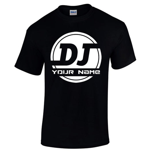 Personalised DJ T Shirt Custom DJ Name Music Unisex Tee